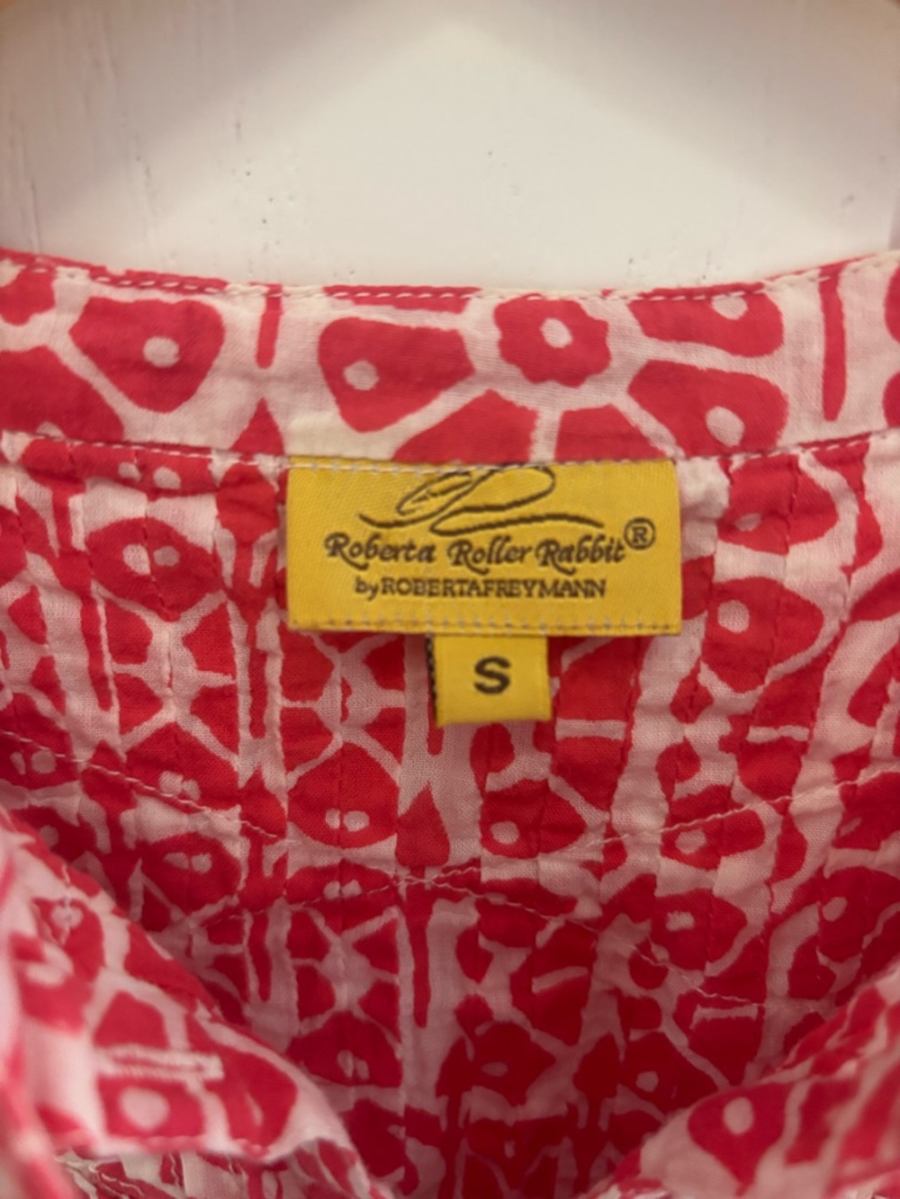 Roberta Roller Rabbit Pink Patterned Smocked Tunic - Picture 3 of 3